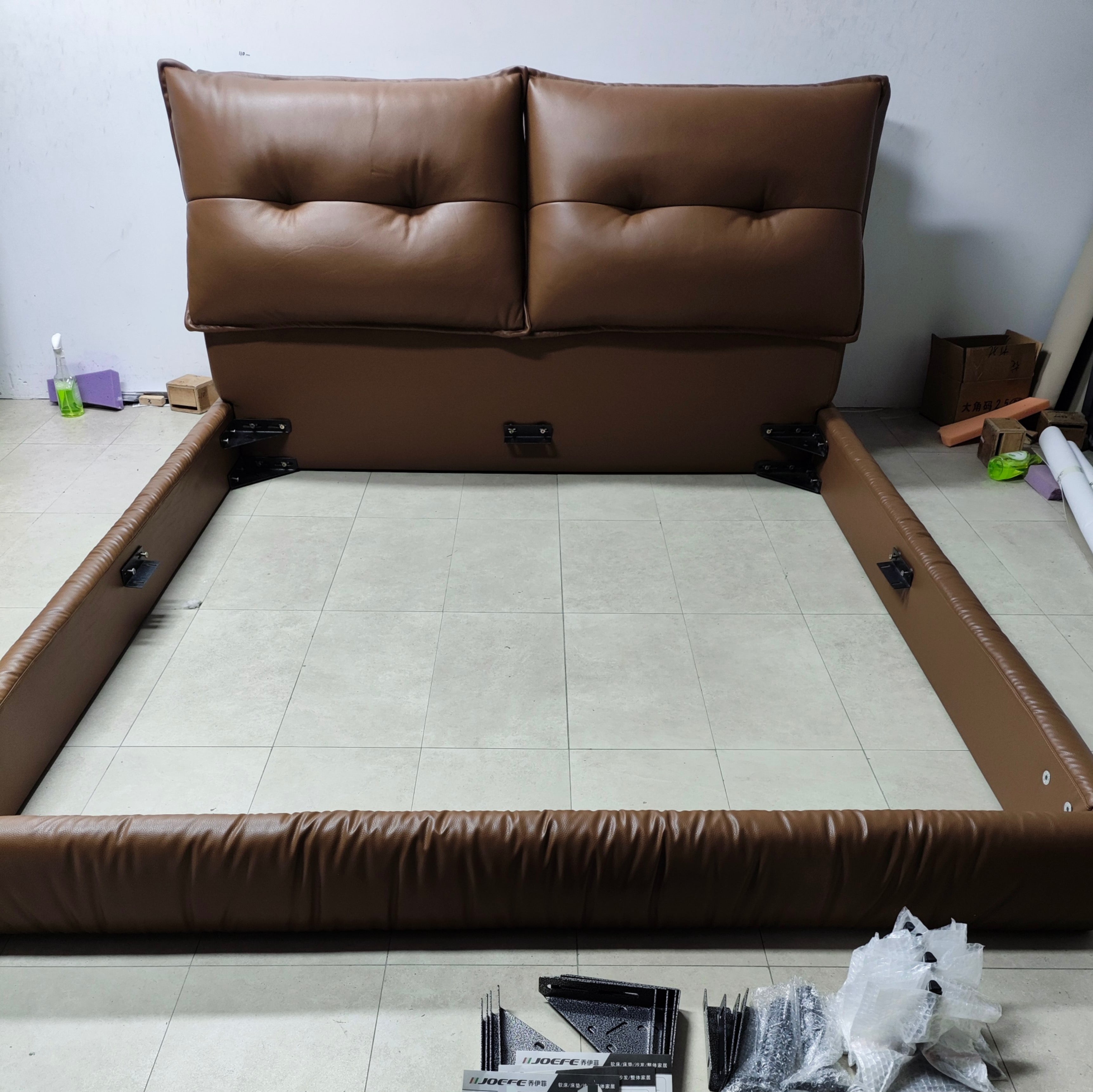 CloudNest Pillowed Platform Bed