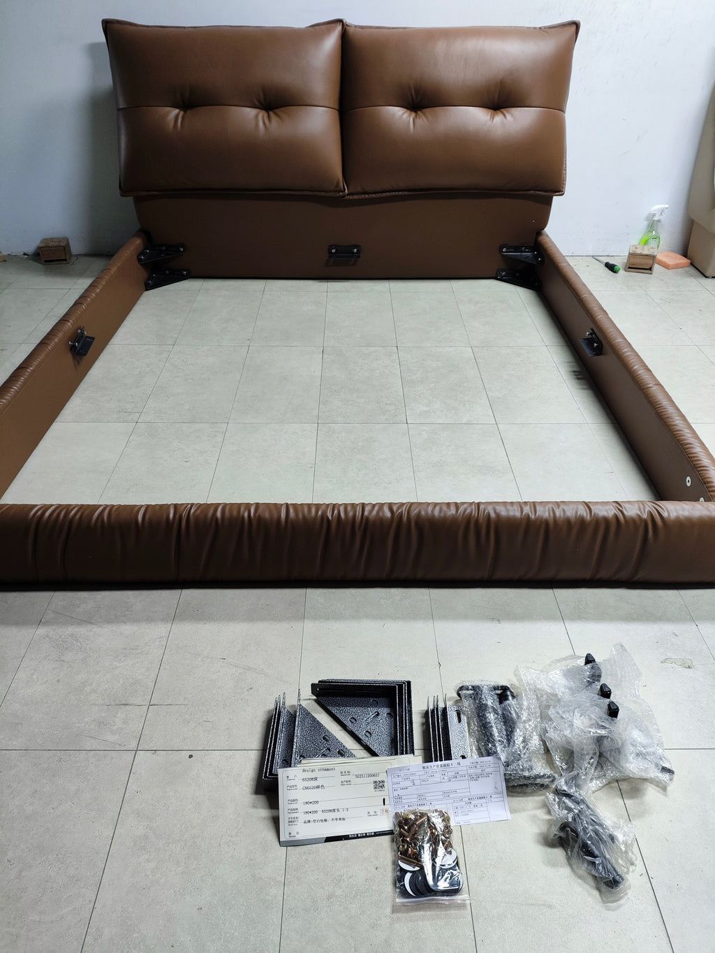 CloudNest Pillowed Platform Bed