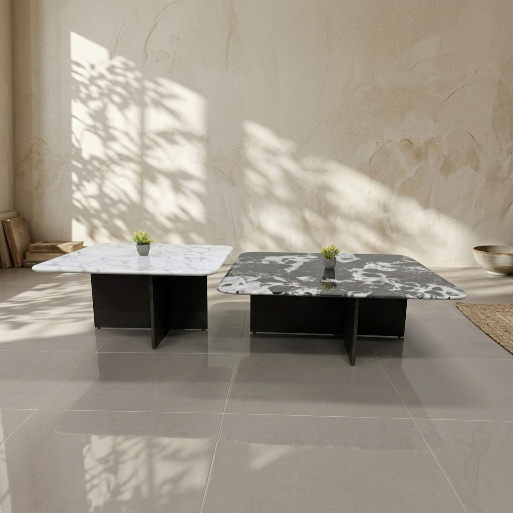 მარმარილოს ყავის მაგიდა