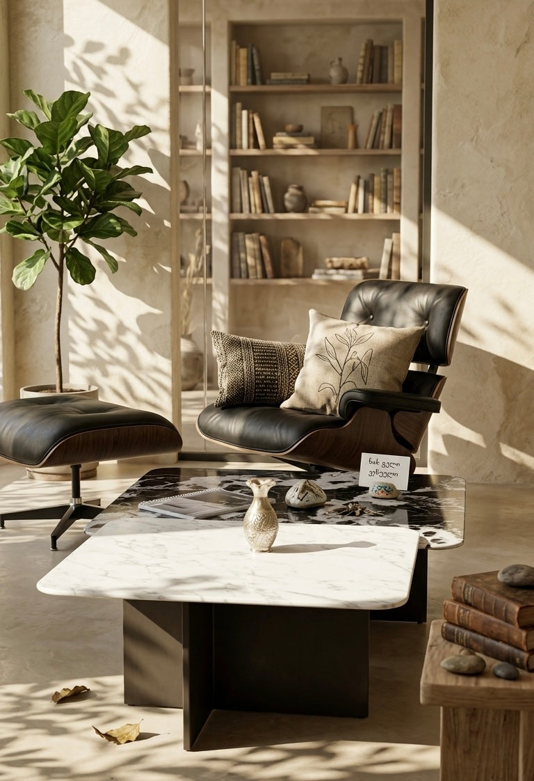 მარმარილოს ყავის მაგიდა