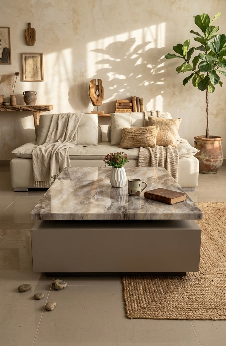 მარმარილოს ყავის მაგიდა