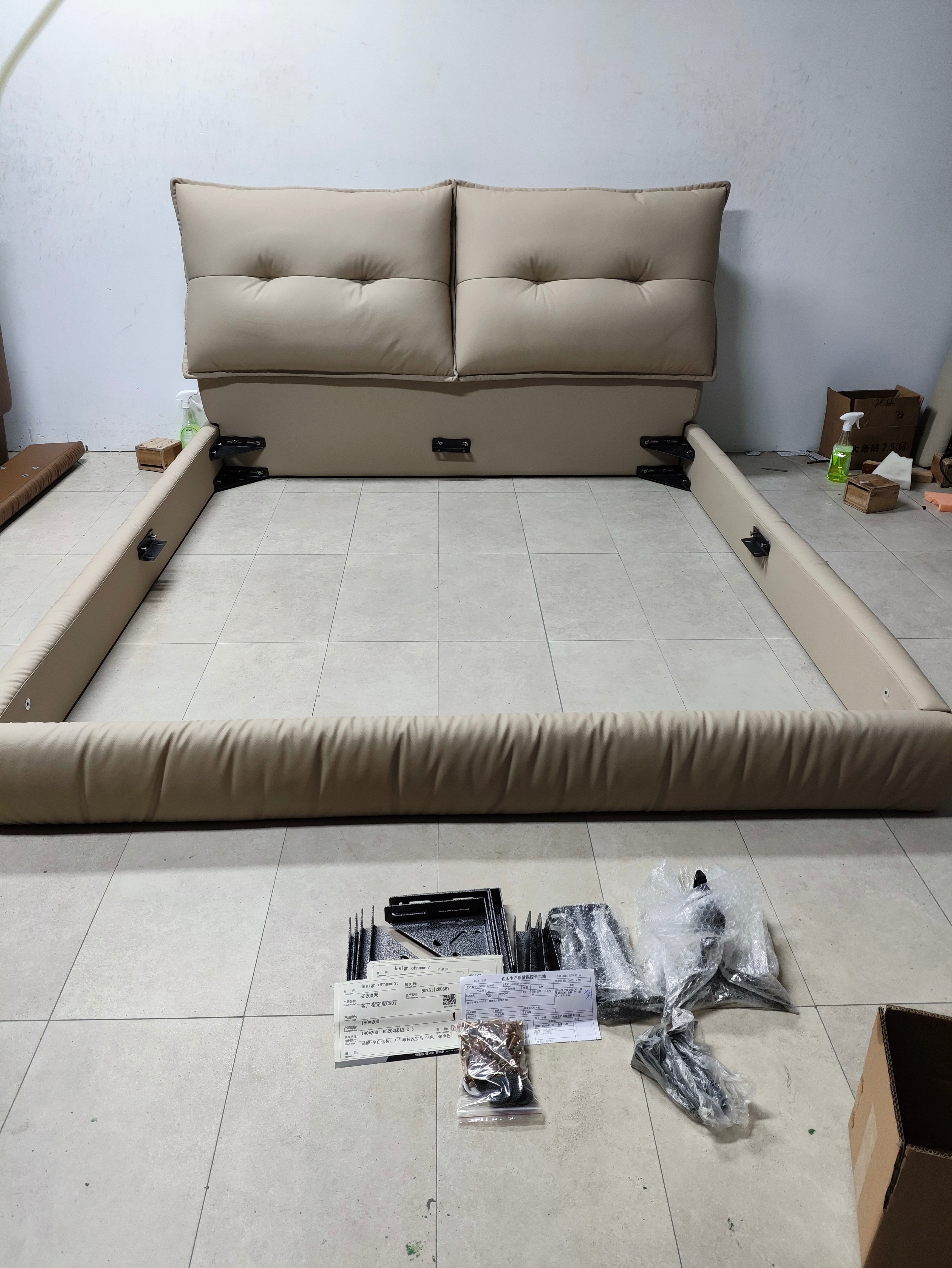 CloudNest Pillowed Platform Bed