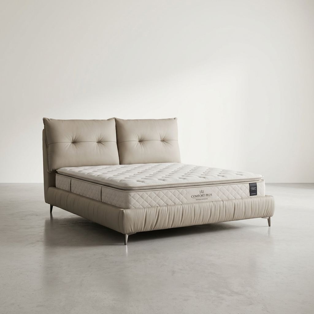 CloudNest Pillowed Platform Bed